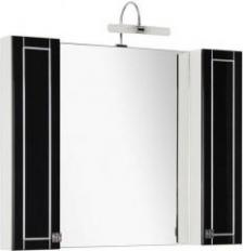 Зеркало-шкаф Aquanet Честер 105 черный/серебро